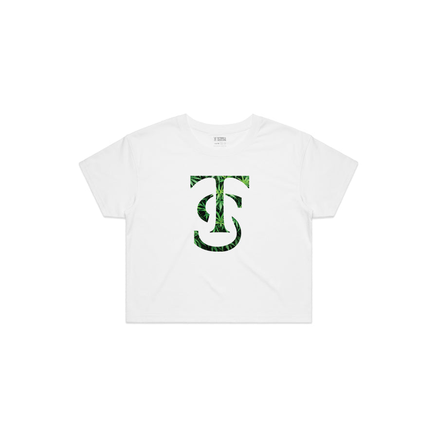 Garden Icon Crop Tee - White